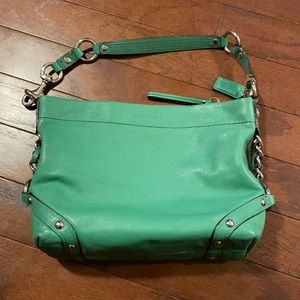 Kelly green coach purse